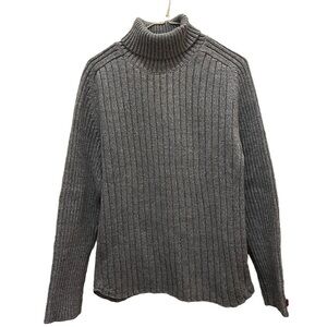 B.U.M. Equipment Plus 1X Gray Ribbed Turtleneck Sweater | Cozy Minimalist Core